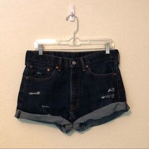 Levi’s Cut Off Distressed Denim Shorts 505 W32